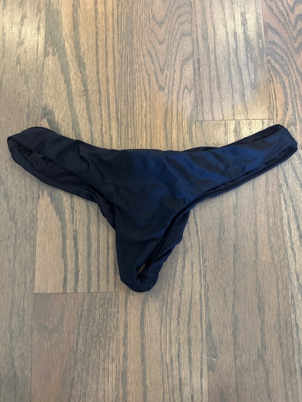 Pilyq Black Cheeky Ruched Bikini Bottom